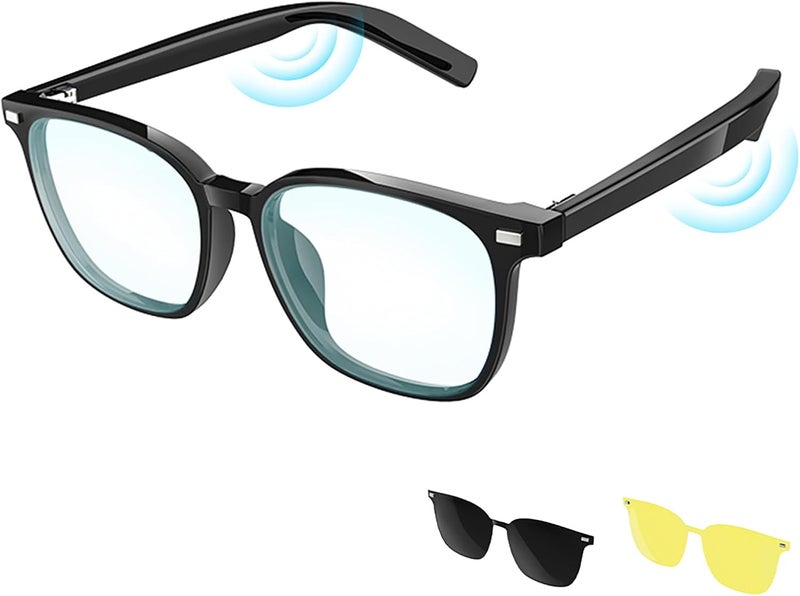 QJF Smart Glasses for Men & Women with Photochromic Lenses, Bluetooth 5.3, Polarized, Blue Light Blocking, Open-Ear Speakers - Image 1